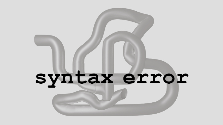 syntax error